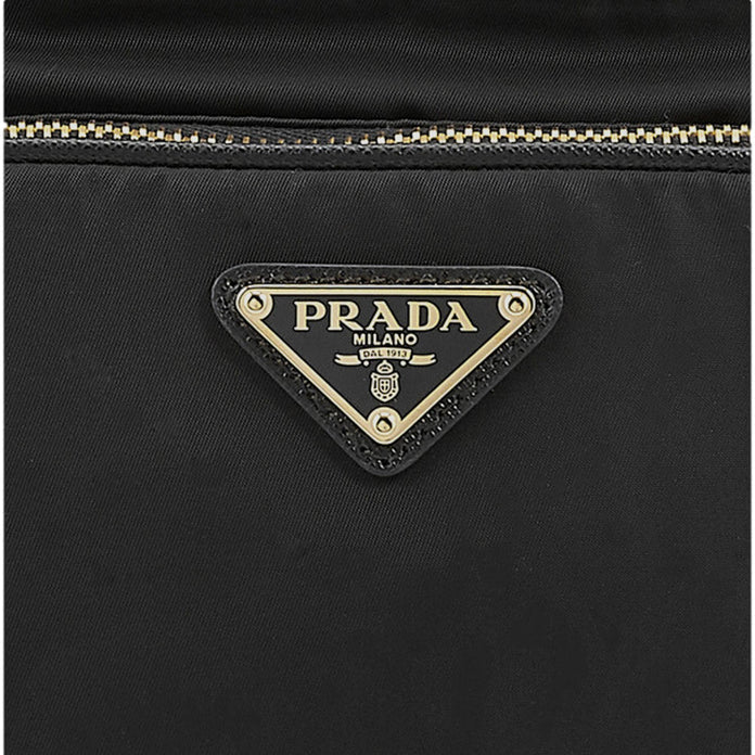 Prada Black Tessuto Nylon and Saffiano Leather Crossbody Satchel