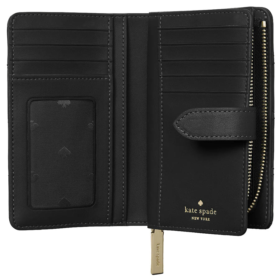 Kate Spade Medium Wallet Carey Smooth Quilted Medium Compact Bifold