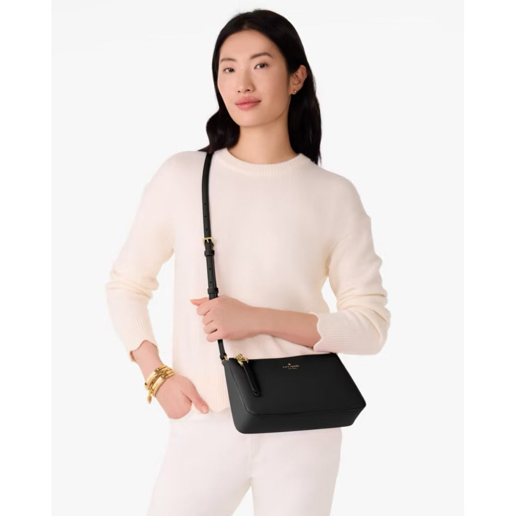 Kate Spade Ginnie Crossbody Bag Black Purse with Tassel KK311