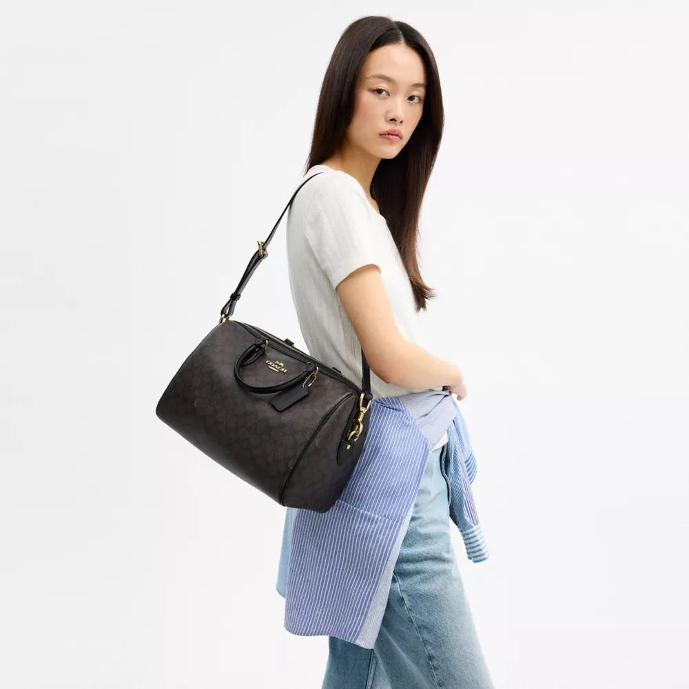 Coach Rowan Large Satchel Bag In Signature Canvas