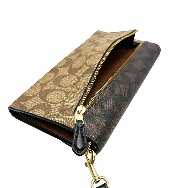 Coach Long Wallet Women PVC Coated Canvas x Leather FC7615
