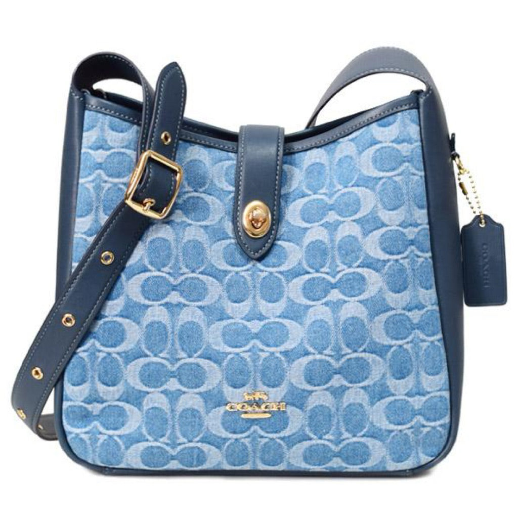 Coach Denim Signature Hadley Convertible Turnlock 2WAY Crossbody