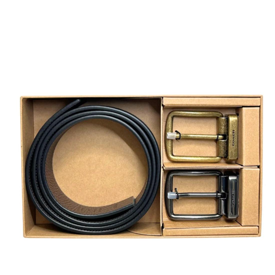 Coach Boxed Harness Buckle Cut-To-Size Reversible Belt