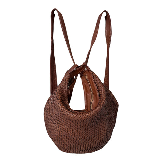 Bagamour Italy Premium Handwoven Italian Leather Bag — 2-Way Backpack / Shoulder Hobo bags