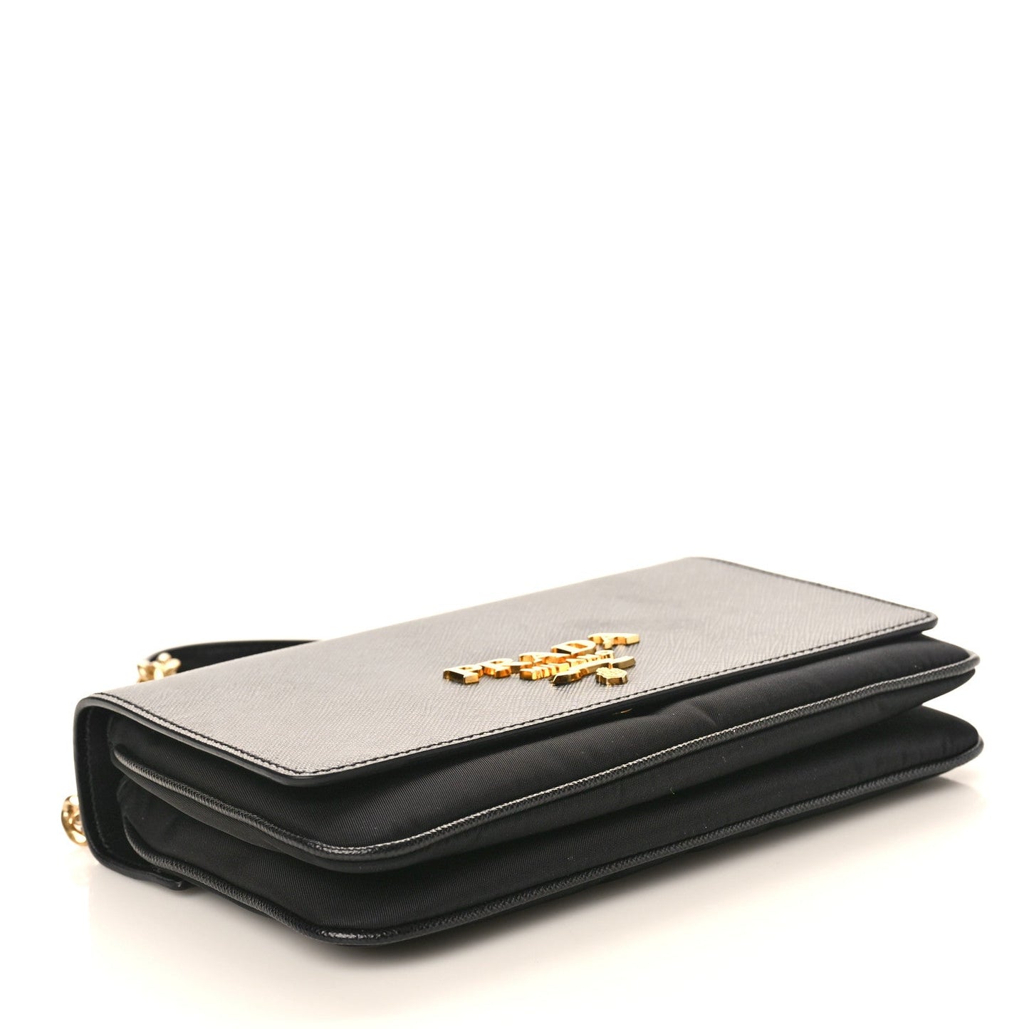 Prada Saffiano Tessuto Nylon Chain Shoulder Bag