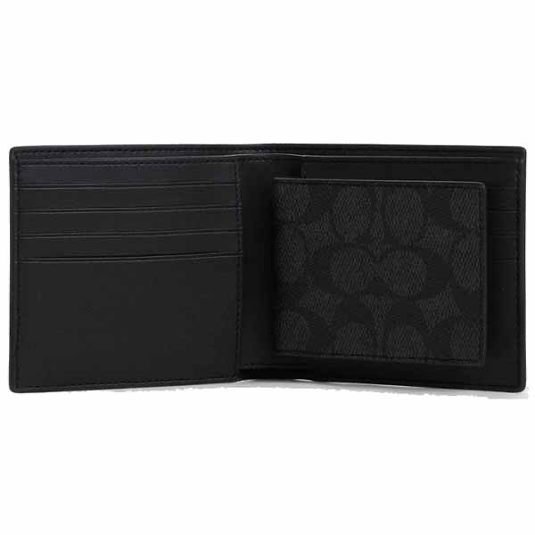 Coach Men's Boxed Classic Logo 3-In-1 Wallet GiftSet