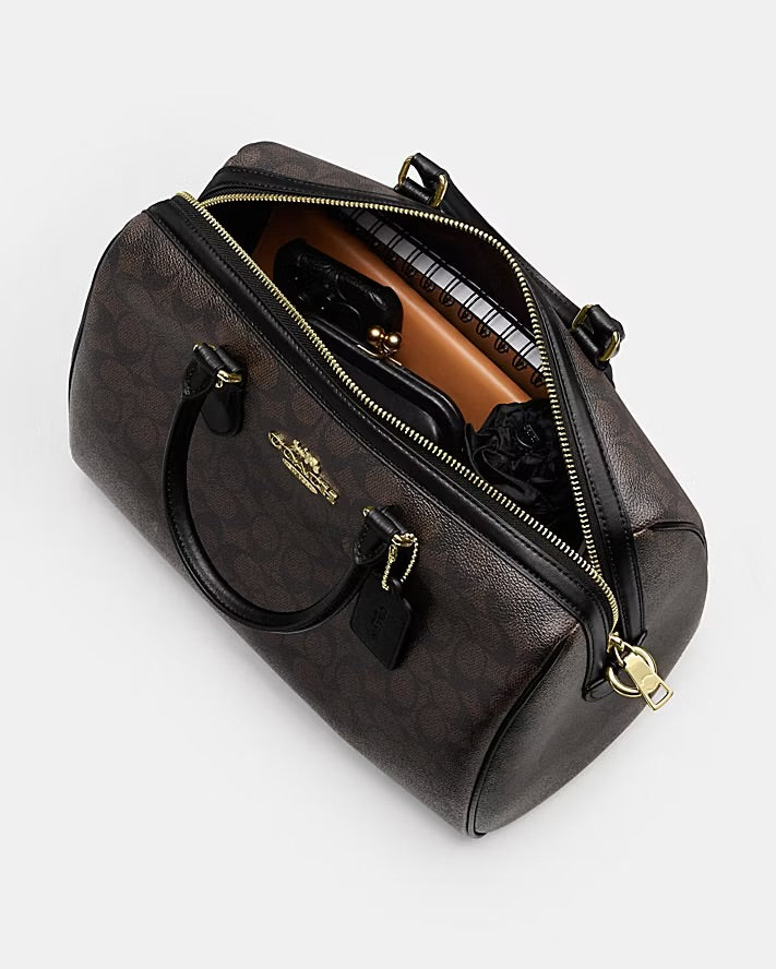 Coach Rowan Large Satchel Bag In Signature Canvas