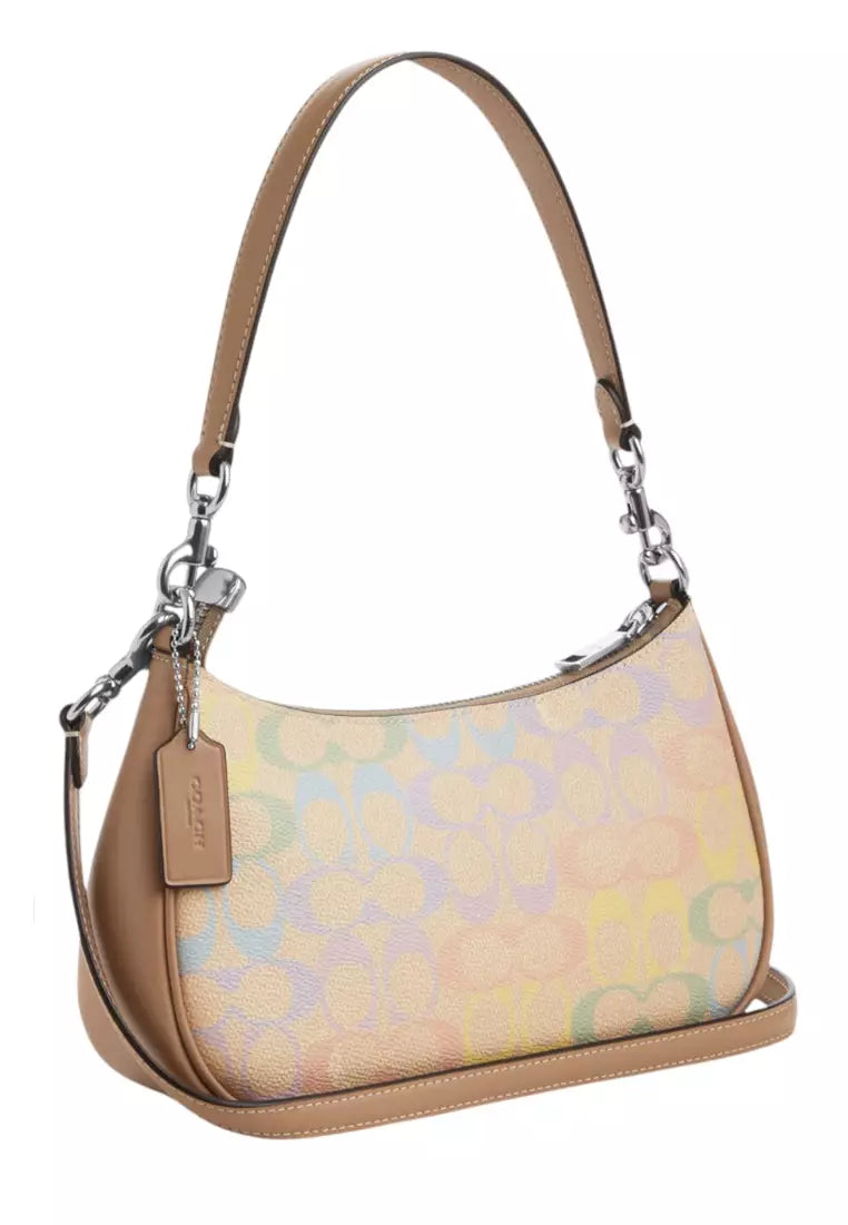 Coach Teri Shoulder Bag In Rainbow Signature Canvas