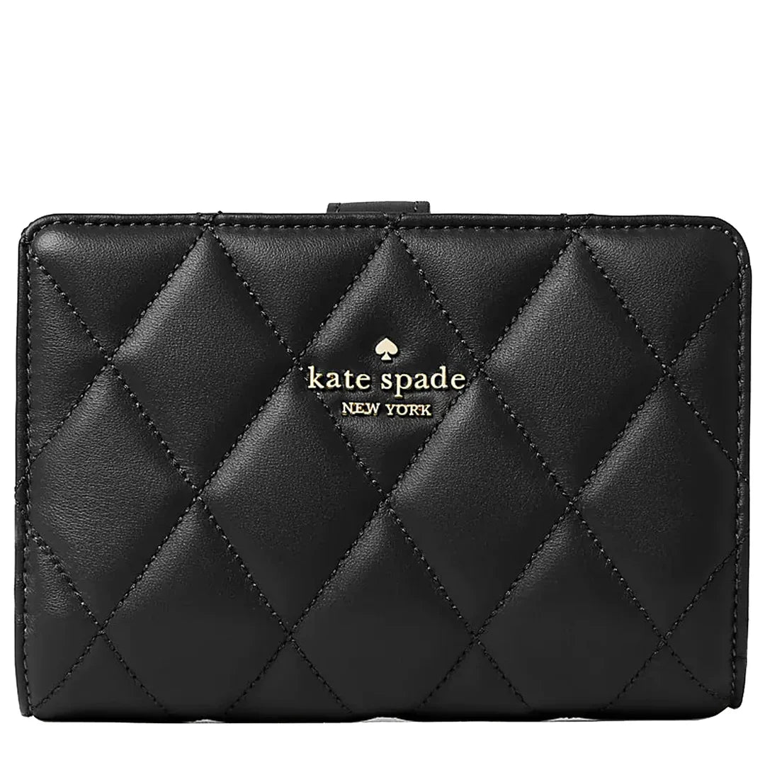 Kate Spade Medium Wallet Carey Smooth Quilted Medium Compact Bifold