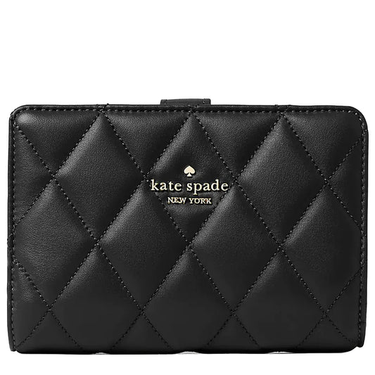 Kate Spade Medium Wallet Carey Smooth Quilted Medium Compact Bifold