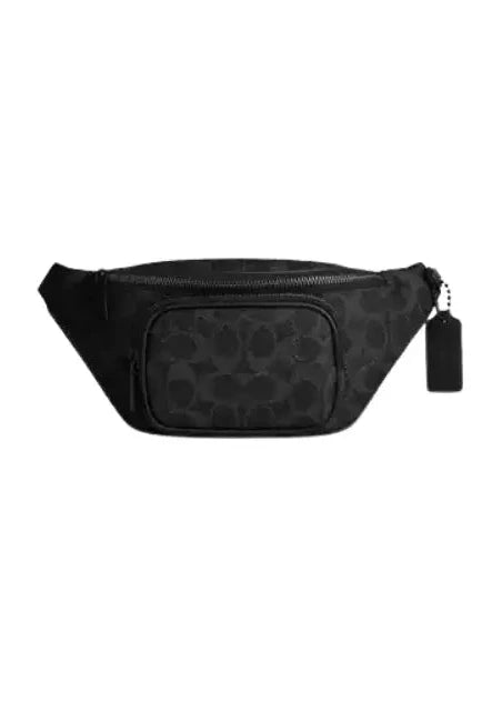 Coach Travis 30 Belt Bag In Signature Canvas In Black Signature