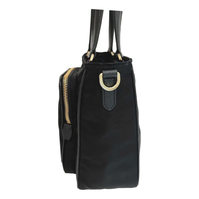 Prada Black Tessuto Nylon and Saffiano Leather Crossbody Satchel