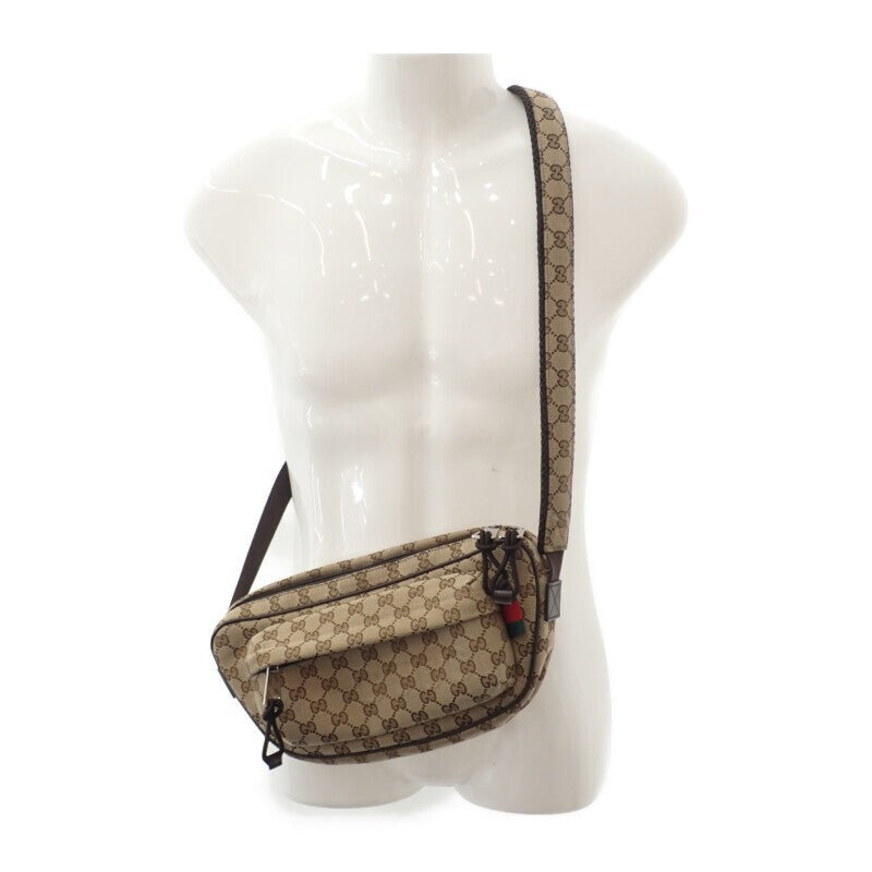 GUCCI GG Small Crossbody Bag Body bag GG canvas Beige Unisex