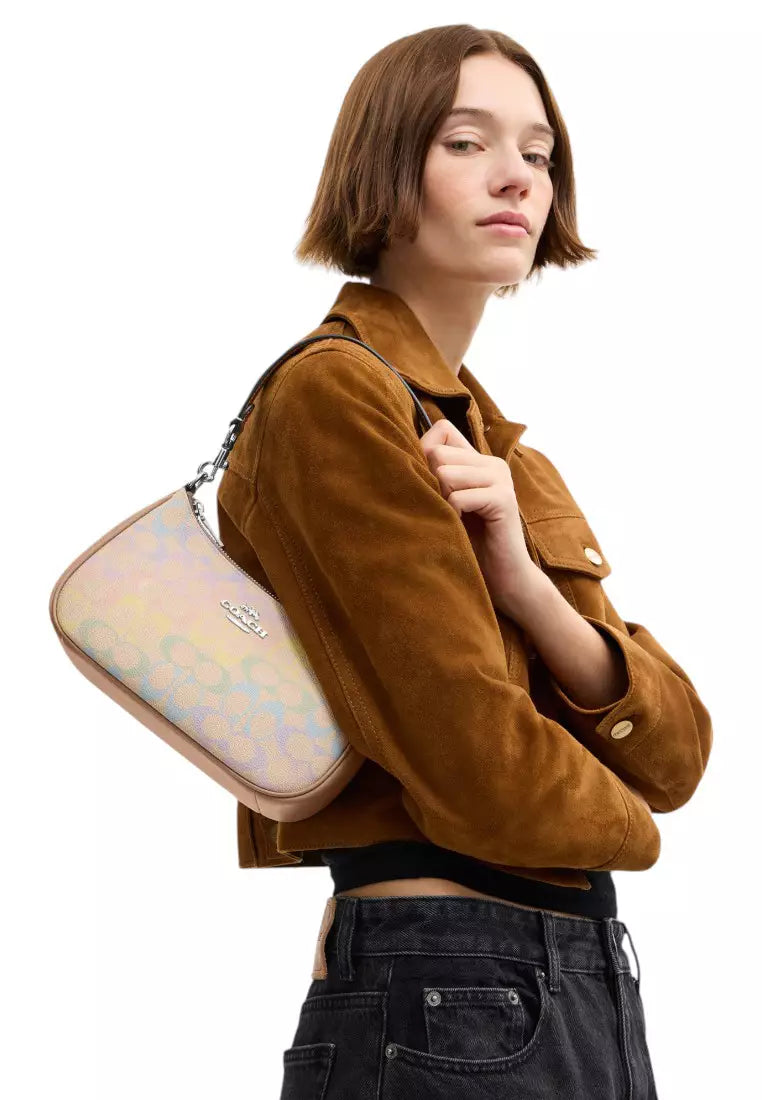 Coach Teri Shoulder Bag In Rainbow Signature Canvas