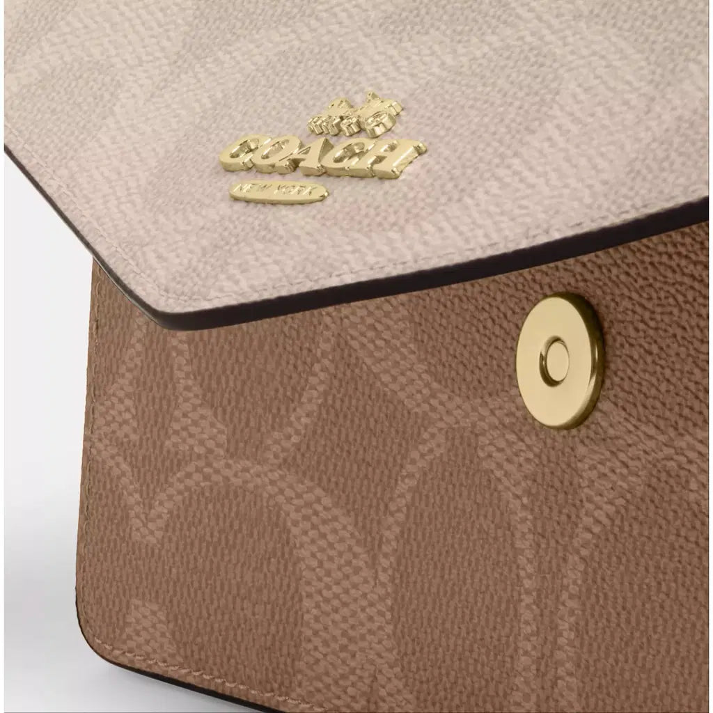 Coach Klare Envelope Crossbody Bag In Blocked Signature Canvas