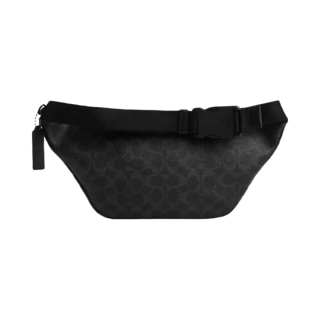 Coach Travis 30 Belt Bag In Signature Canvas In Black Signature