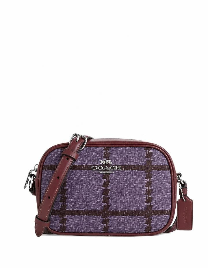 Coach MINI JAMIE BAG WITH PLAID PRINT CROSSBODY BAG