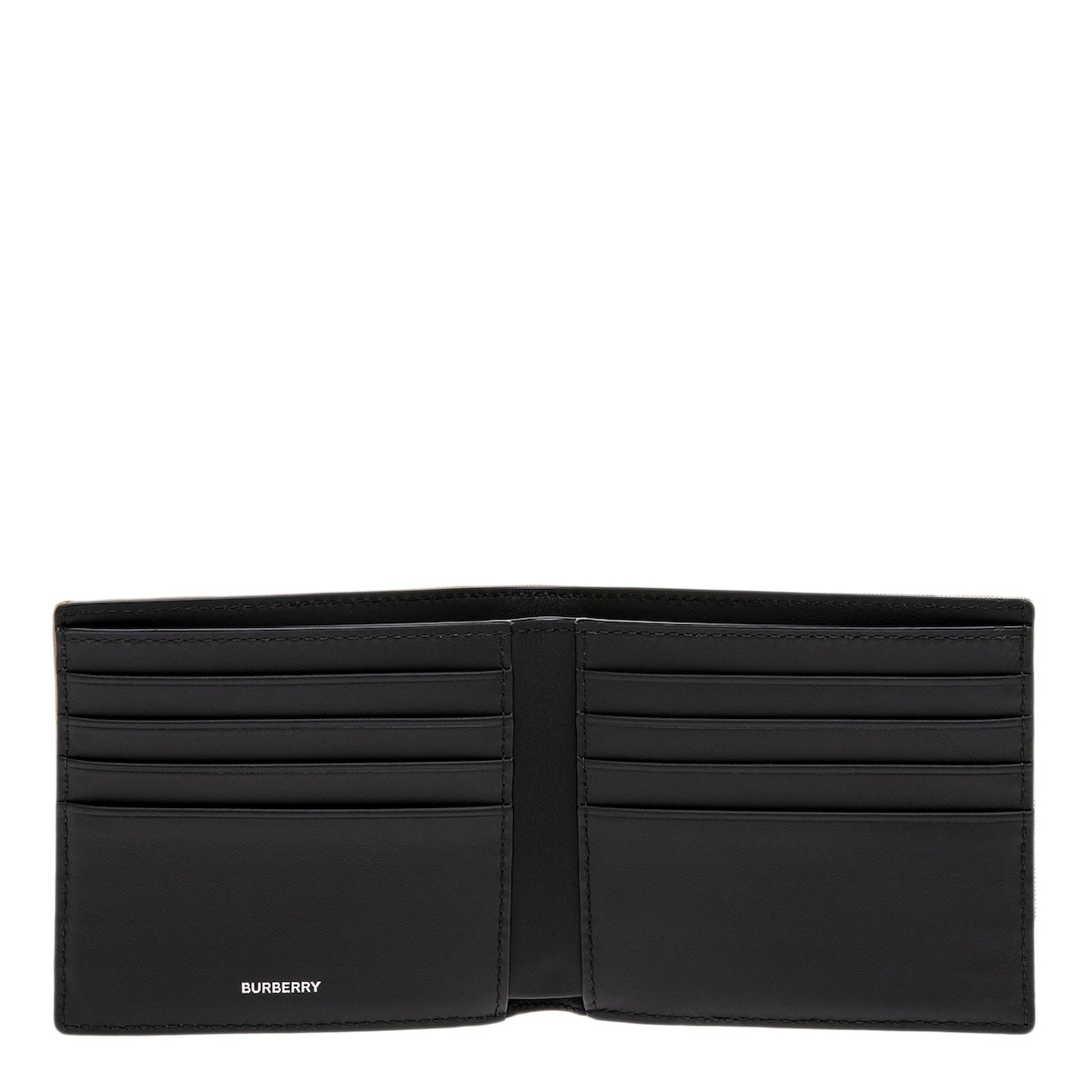 BURBERRY MEN'S CHECK CANVAS BIFOLD WALLET