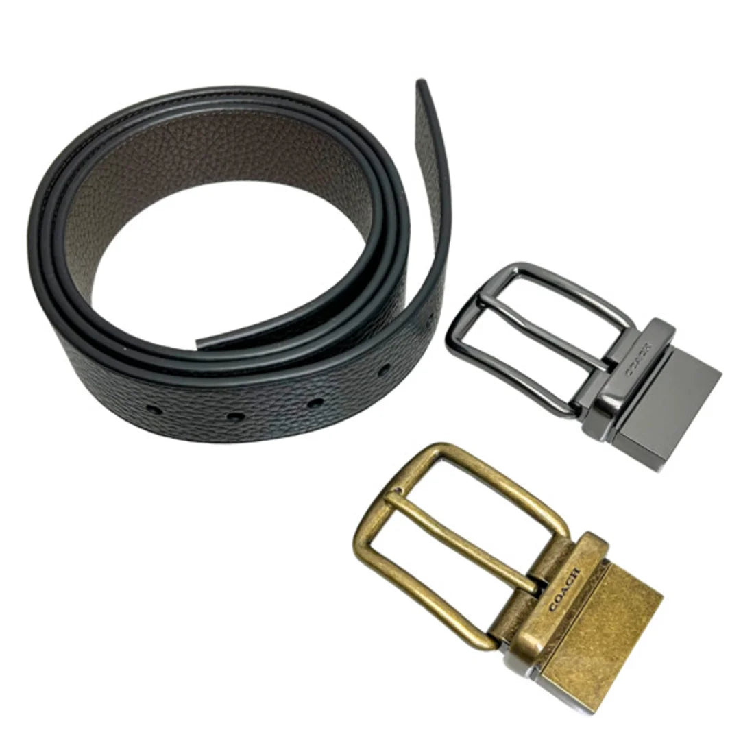 Coach Boxed Harness Buckle Cut-To-Size Reversible Belt