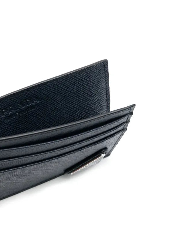 Prada Men Saffiano leather, triangle logo, pass case/card holder