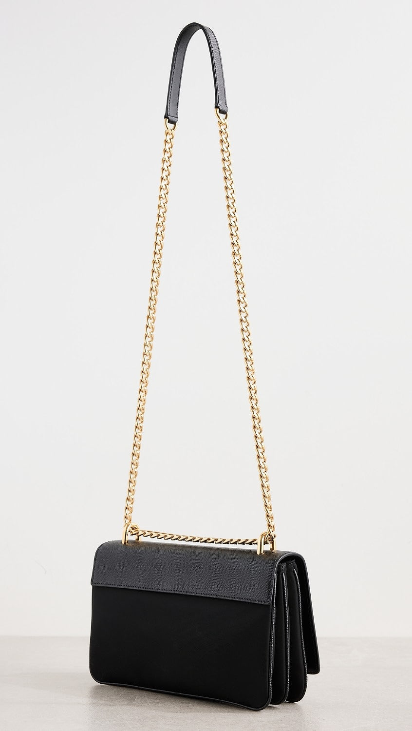 Prada Saffiano Tessuto Nylon Chain Shoulder Bag