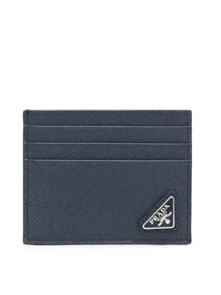 Prada Men Saffiano leather, triangle logo, pass case/card holder