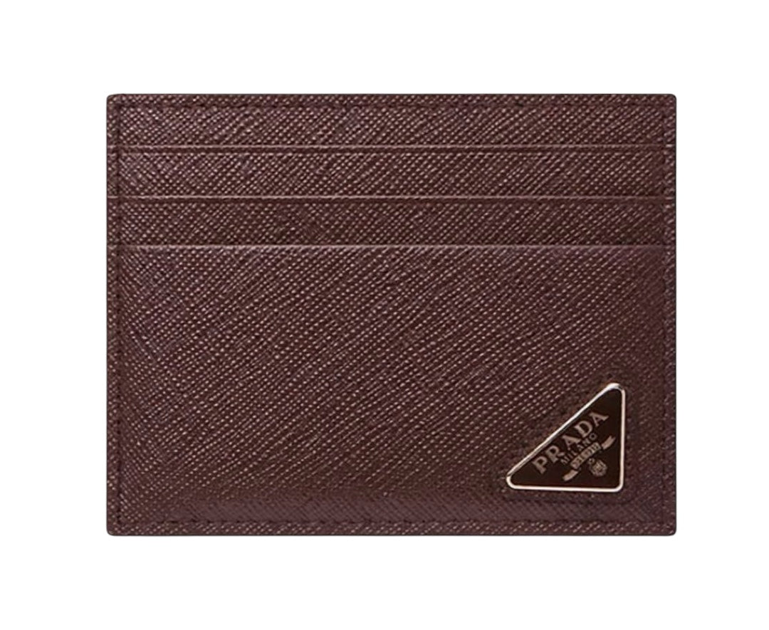 Prada Men Saffiano leather, triangle logo, pass case/card holder