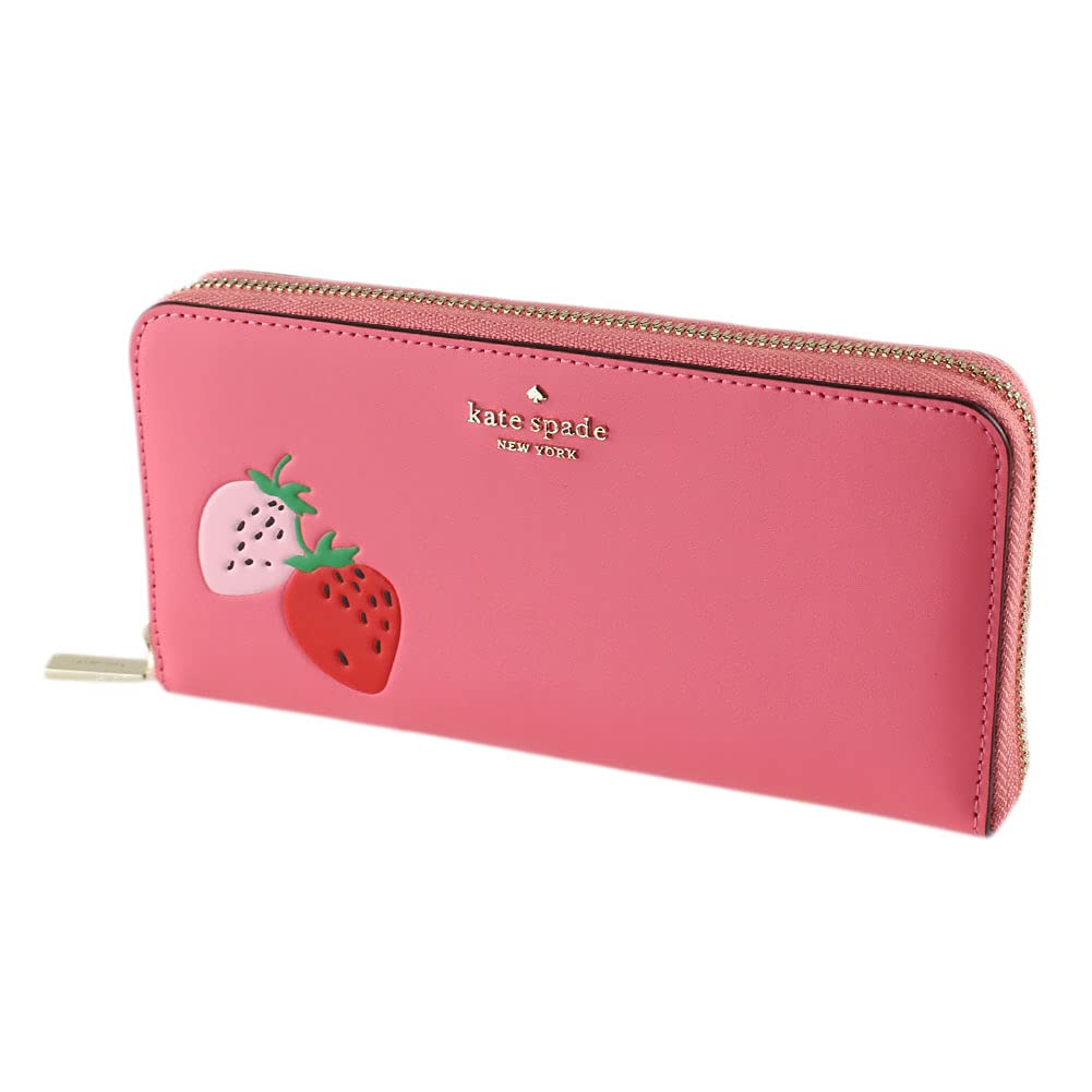 Kate Spade Strawberry Picnic In The Park Large Continental Wallet Pink