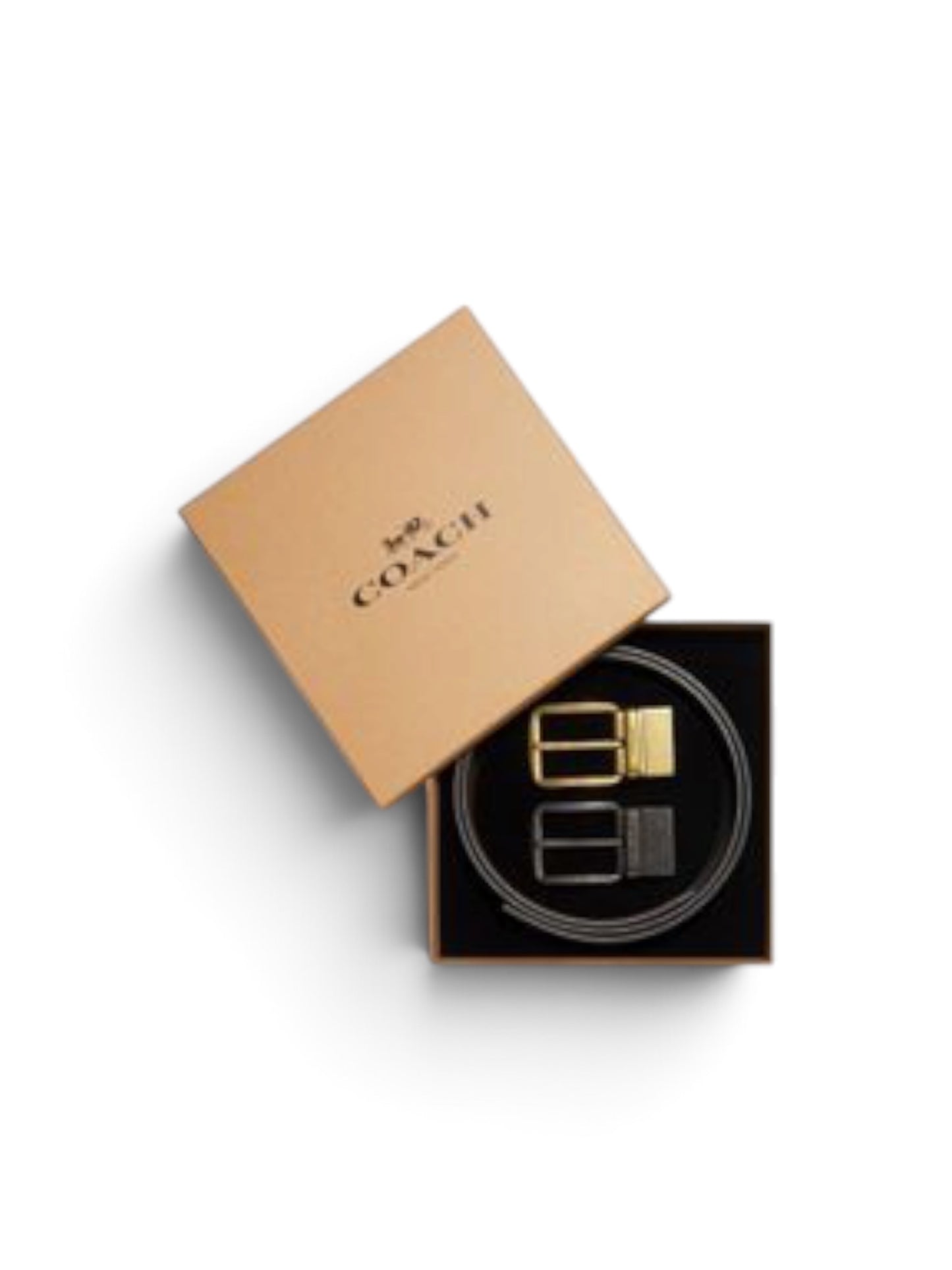 Coach Boxed Harness Buckle Cut-To-Size Reversible Belt