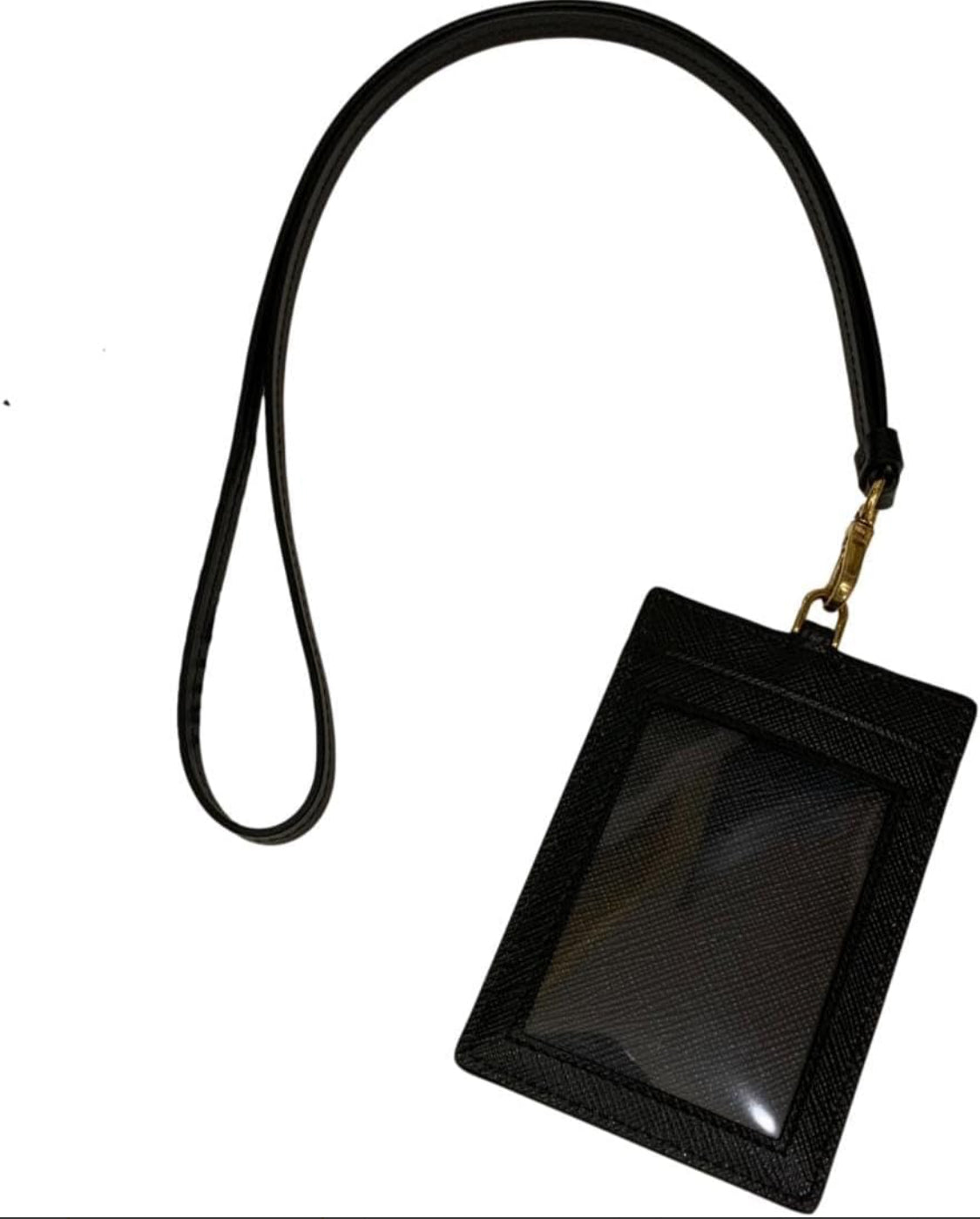 Prada Vitello Move Leather Card Case Badge Holder Wallet 1MC007
