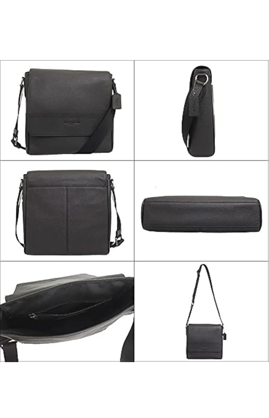 Coach Houston Map 4007 Crossbody Bag In Black