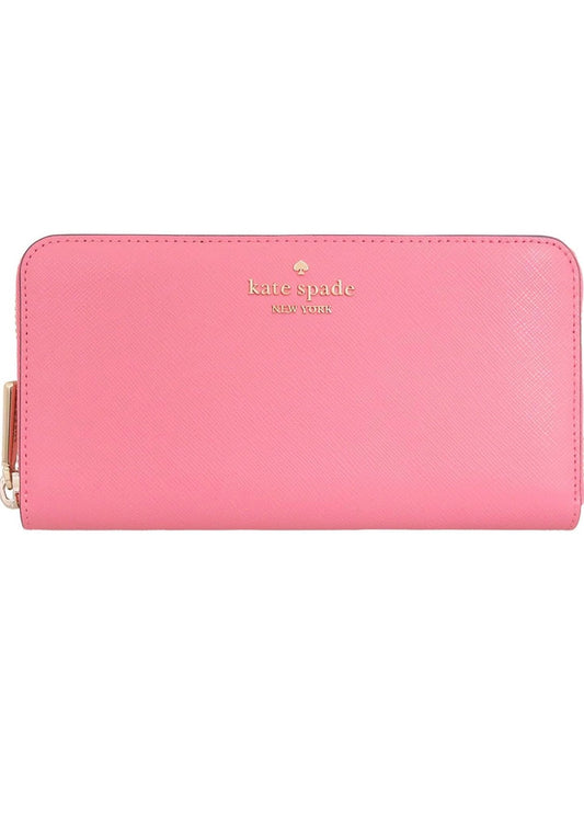 Kate spade New York Pink Zipper Wallet Long Clutch for Women