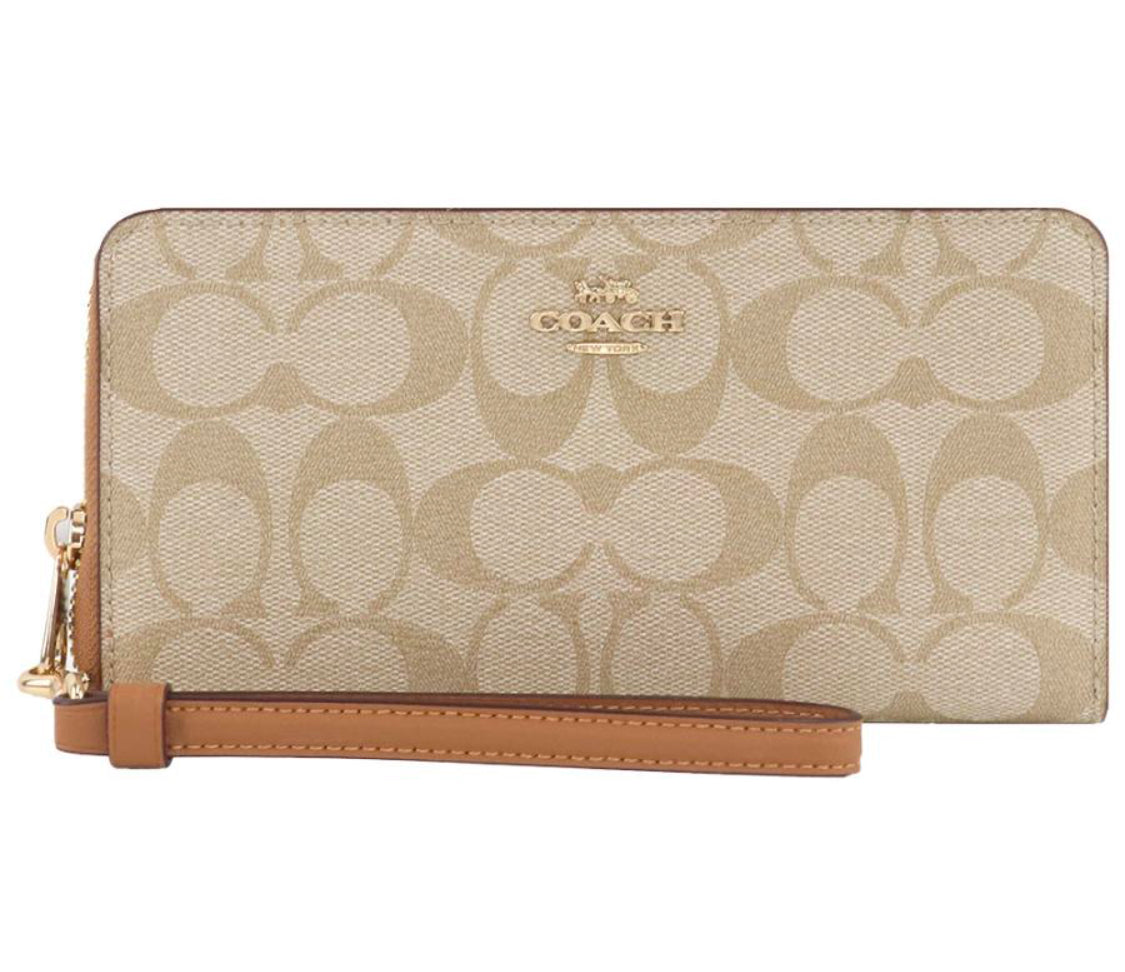 Coach Ladies Signature Round Zipper Long Wallet