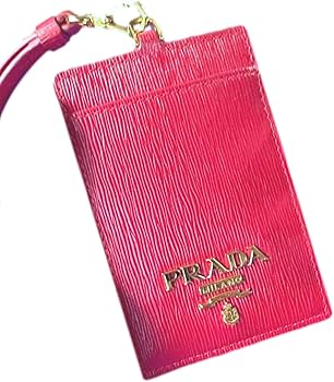 Prada Vitello Move Leather Card Case Badge Holder Wallet 1MC007