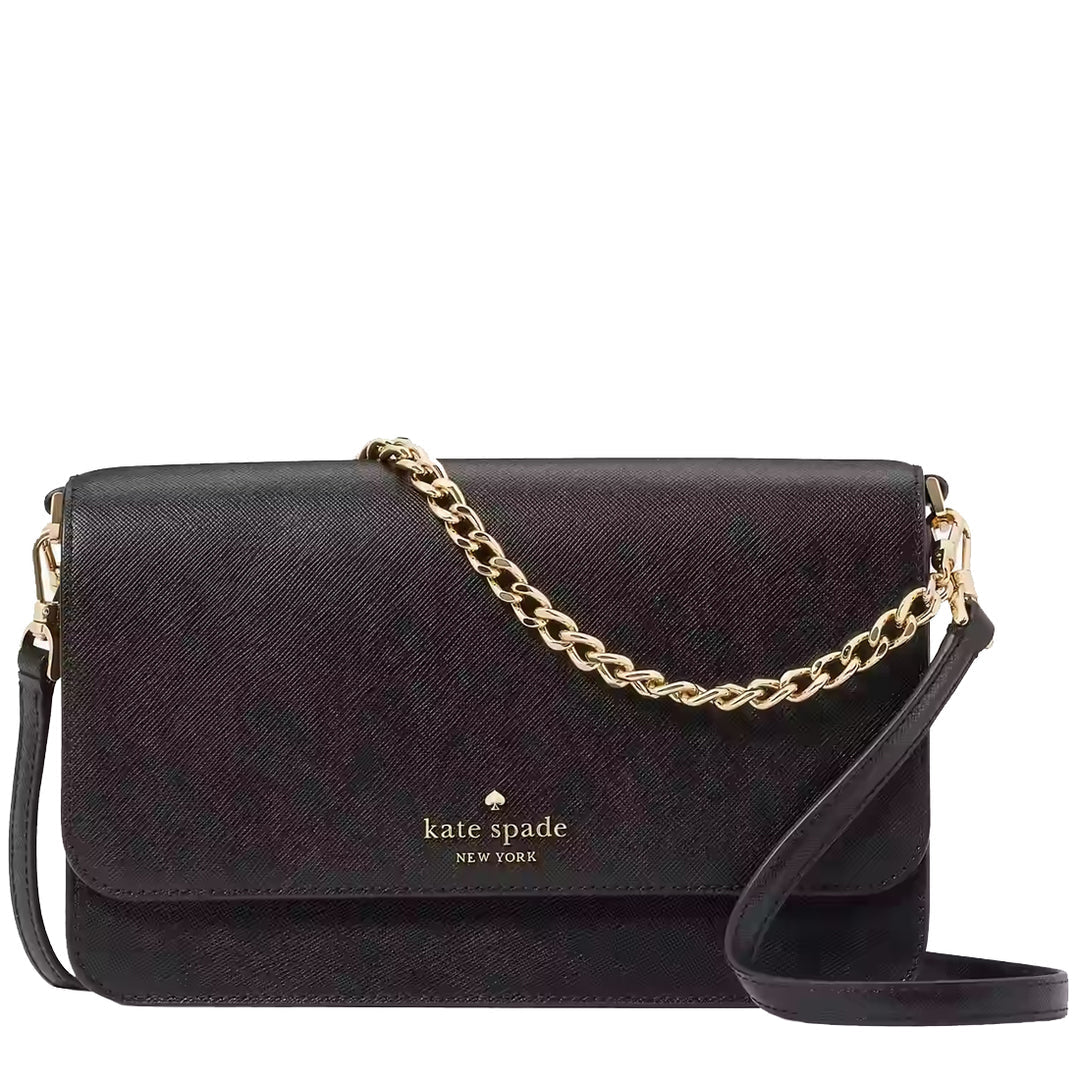 Kate Spade Madison Flap Crossbody Bag Leather Chain