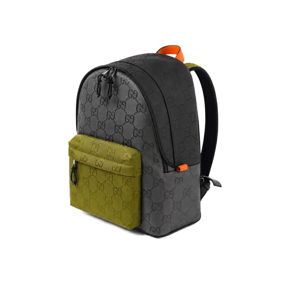 Gucci Monogram Green Grey Nylon Backpack