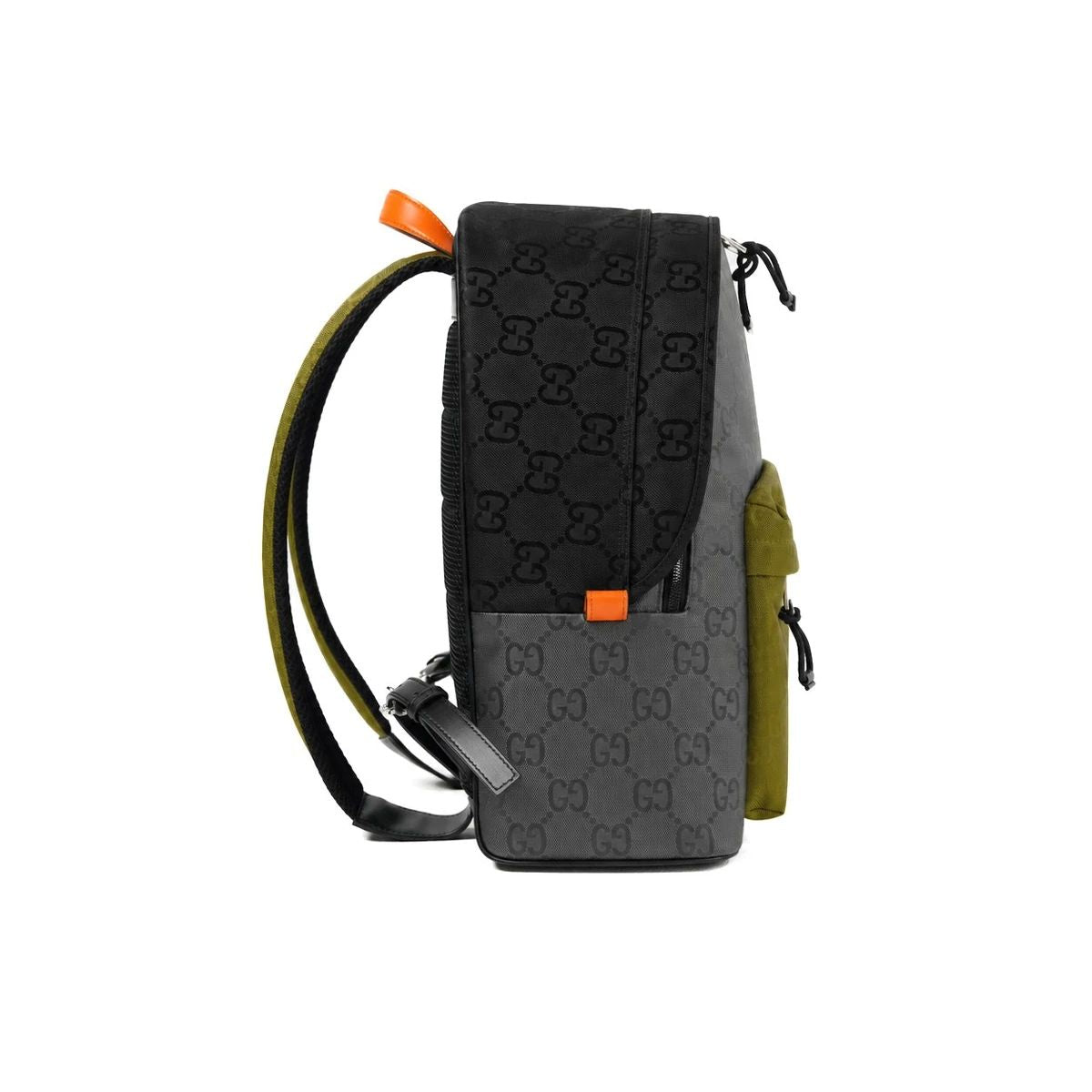 Gucci Monogram Green Grey Nylon Backpack
