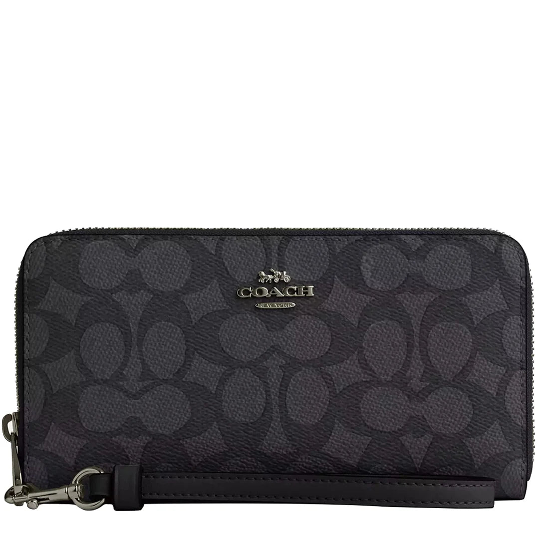Coach Ladies Signature Round Zipper Long Wallet