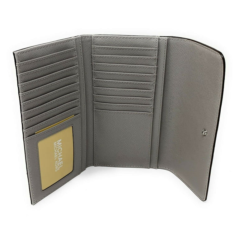 Michael Kors Women's White Monogram Foldover Clutch Wallet