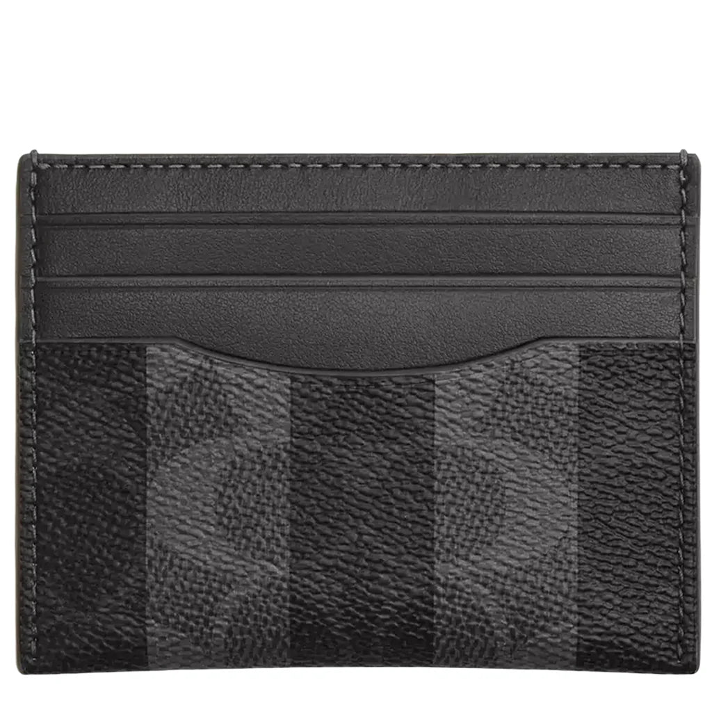 Coach Black Card Holder Slim Credit Card Case with Multiple Slots for Men