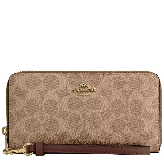 Coach Ladies Signature Round Zipper Long Wallet