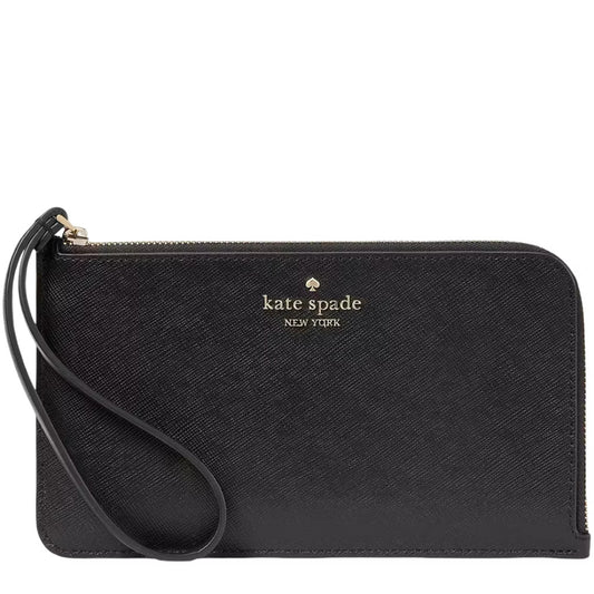Kate Spade Lucy Medium L-Zip Wristlet - Black KD546