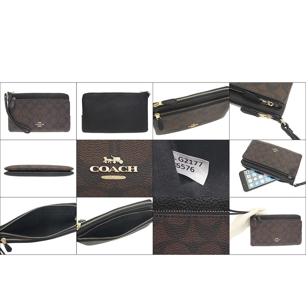 ウォシュレット COACH C5576/5610 double zip wallet/wristlet – luxebags