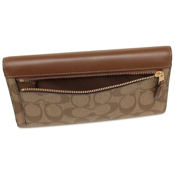 Coach Long Wallet Ladies COACH F88024 IME74 Khaki Brown