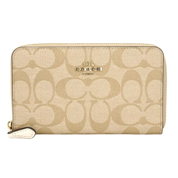 coach　折り財布 Coach 88913 Cross Grain Leather Medium Zip Bi-fold wallet – luxebags